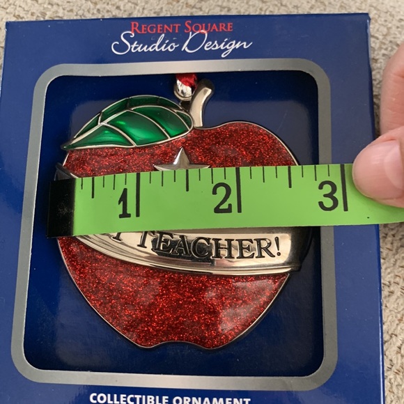 Harvey Lewis Collectible Best Teacher Ornament with fine Euro crystal - Picture 4 of 6